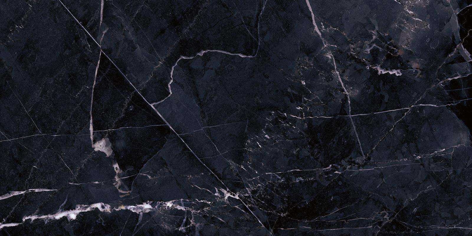 Широкоформатный керамогранит Emilceramica (Acif) Tele Di Marmo Revolution Calacatta Black Lapp EJYN, цвет чёрный, поверхность лаппатированная, прямоугольник, 900x1800