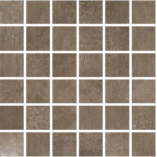 Мозаика Dom Approach Brown Mix, цвет коричневый, поверхность матовая, квадрат, 333x333