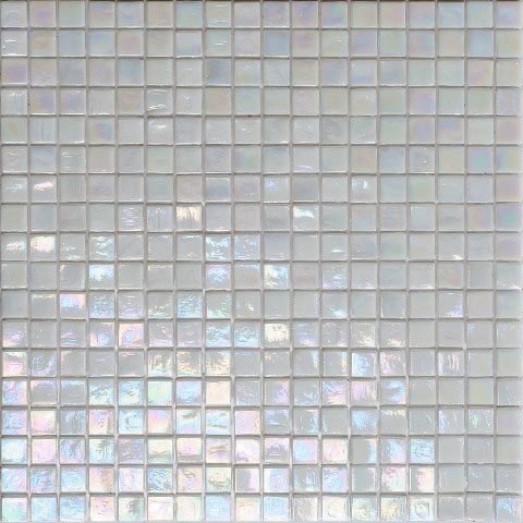 Мозаика Alma Mosaic Flicker NE08, цвет белый, поверхность глянцевая, квадрат, 150x150