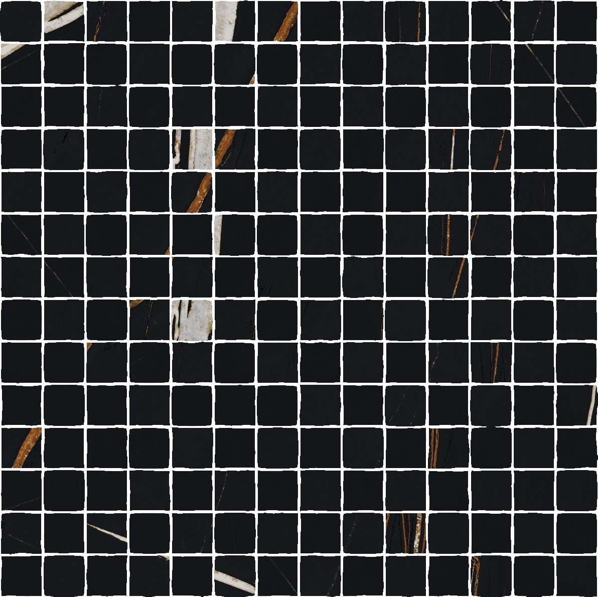 Мозаика Italon Charme Deluxe Sahara Mosaico Split 620110000124, цвет чёрный, поверхность патинированная, квадрат, 300x300