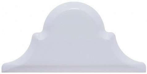 Керамическая плитка Adex ADST8008 Arabesco Biselado Remate Snow Cap, цвет белый, поверхность глянцевая, арабеска, 75x150