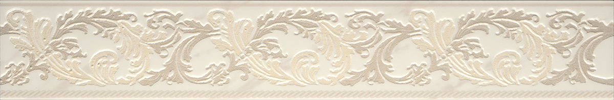 Бордюры Versace Marble Fas.10 Barocchina Bianco 240881, цвет белый, поверхность лаппатированная, прямоугольник, 96x585