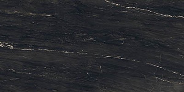 Широкоформатный керамогранит TAU Belvedere Black Polished, цвет чёрный, поверхность полированная, прямоугольник, 1600x3200