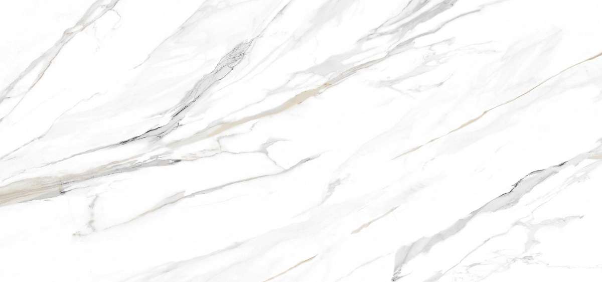 Широкоформатный керамогранит TAU Emporio Calacatta Pul., цвет белый, поверхность полированная, прямоугольник, 1200x2800