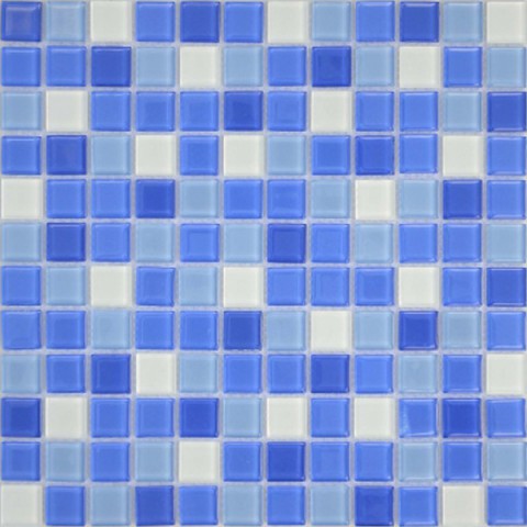 Мозаика Caramelle Mosaic Acquarelle Iris (Стекло), цвет голубой, поверхность глянцевая, квадрат, 298x298