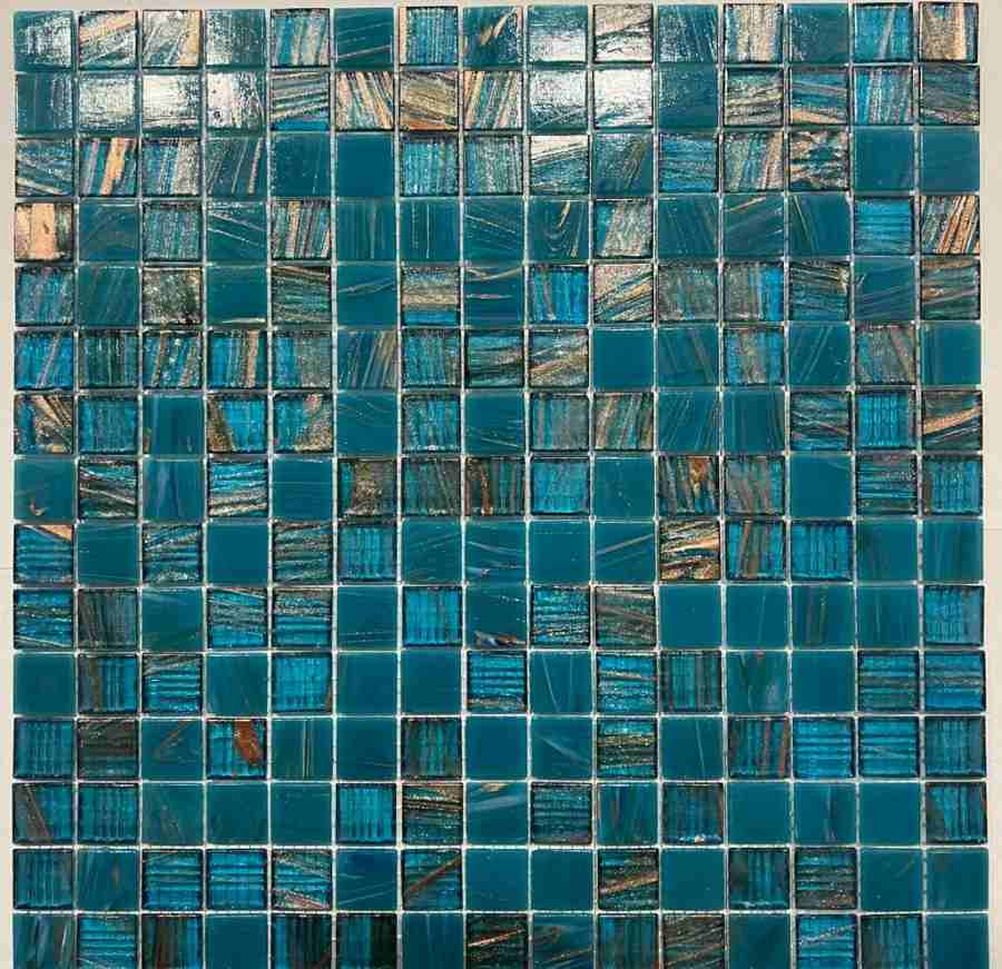 Мозаика Pixel Mosaic PIX129 Стекло, цвет синий, поверхность глянцевая, квадрат, 316x316