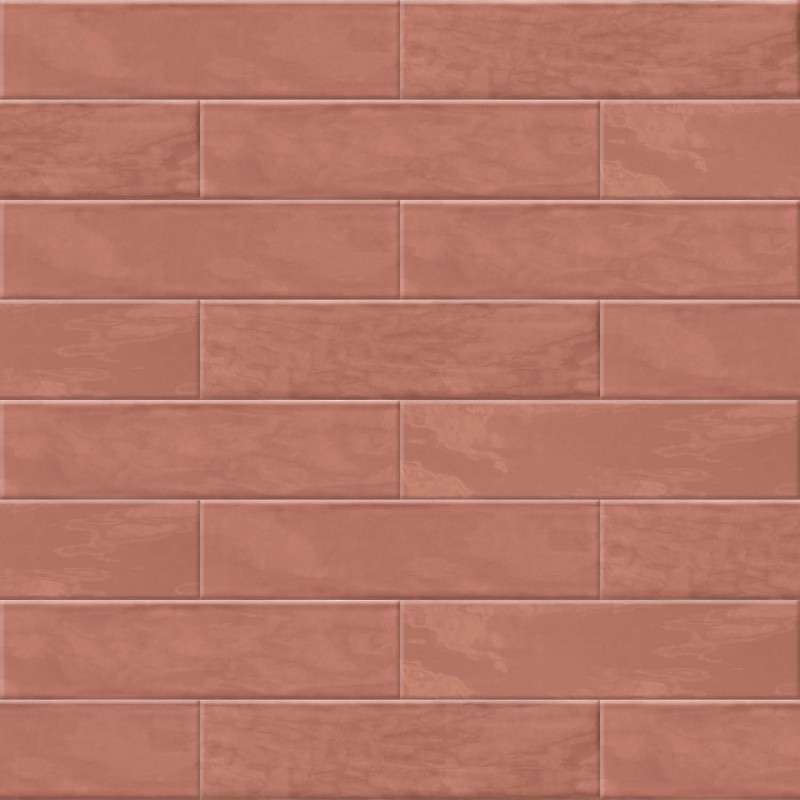 Керамическая плитка ABK Crossroad Brick Clay PF60001344, цвет терракотовый, поверхность глянцевая, под кирпич, 75x300