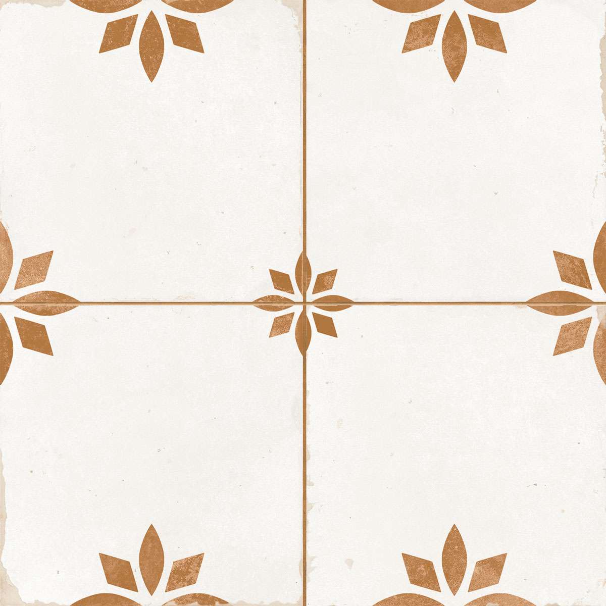 Керамическая плитка Dvomo Timeless Memories Oxide, цвет белый коричневый, поверхность матовая, квадрат, 450x450