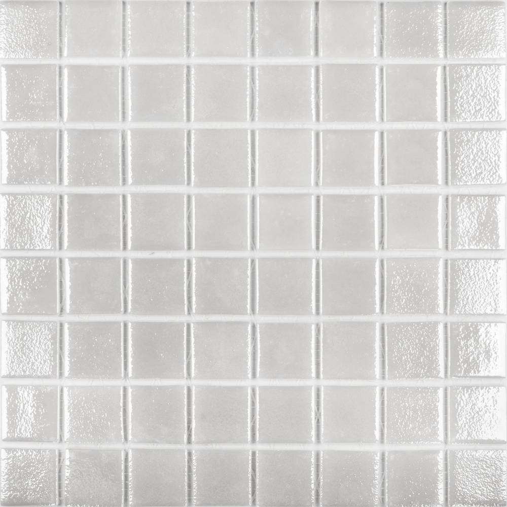 Мозаика Vidrepur Shell № 563 White, цвет белый, поверхность глянцевая, квадрат, 317x317