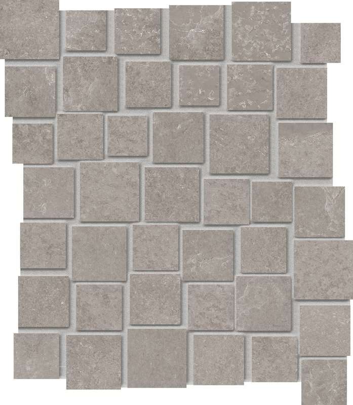 Мозаика Provenza Groove Mosaico Penta Bright Grey E3GG, цвет серый, поверхность матовая, квадрат, 287x330