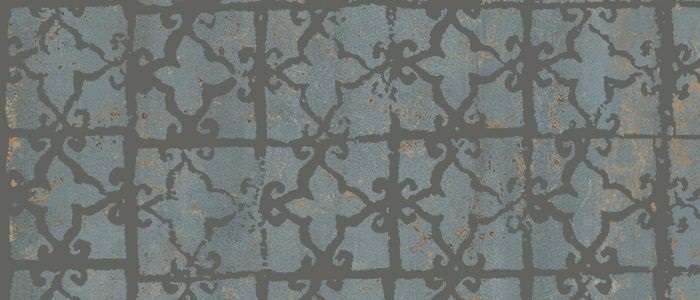 Широкоформатный керамогранит ABK Poetry Decor Stamp Metal Verdigris PF60010232, цвет серый, поверхность натуральная, прямоугольник, 1200x2800