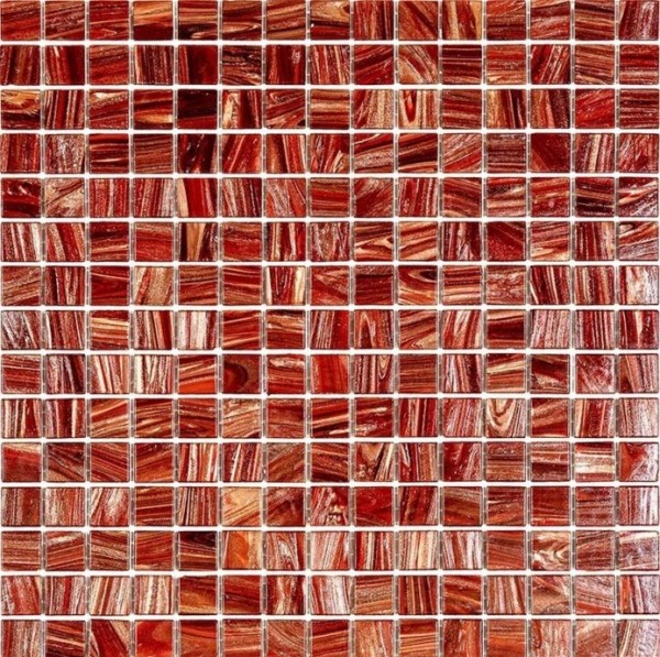 Мозаика Alma Mosaic Stella STE283, цвет бордовый, поверхность глянцевая, квадрат, 327x327