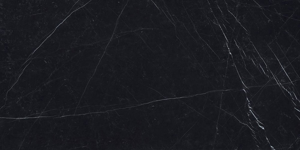 Широкоформатный керамогранит Graniti Fiandre Maximum Marmi Dark Marquina Satin, цвет чёрный тёмный, поверхность лаппатированная, прямоугольник, 1500x3000