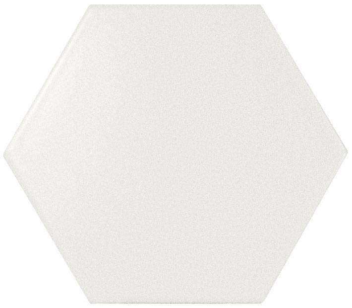 Керамическая плитка Equipe Scale Hexagon White Matt 21767, цвет белый, поверхность матовая, шестиугольник, 107x124