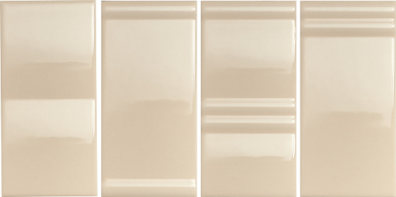 Керамическая плитка 41zero42 Mou Butter Glossy Mix 4101107, цвет бежевый, поверхность глянцевая, прямоугольник, 62x125