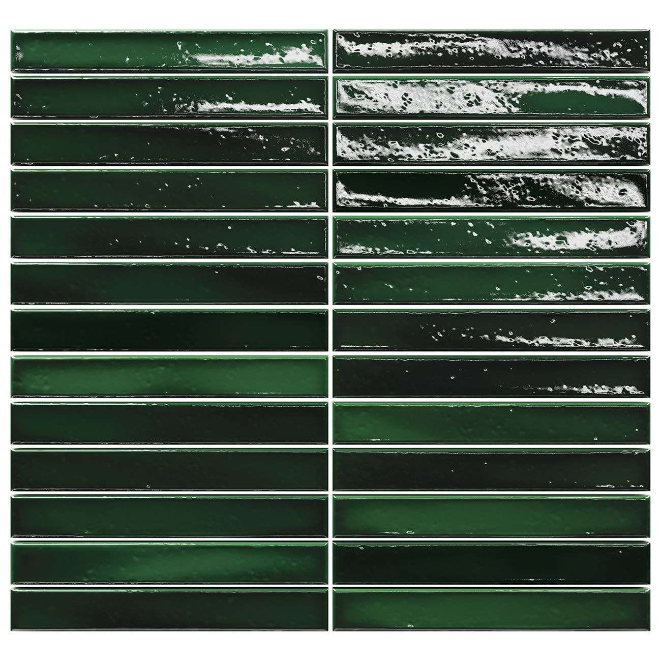 Мозаика Amadis Short Stick Jungle Crackle 8436552229354, цвет зелёный, поверхность глянцевая, прямоугольник, 280x300