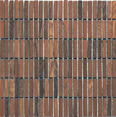 Мозаика Ker-av Brunelleschi Noce (1X5) KER-B102, цвет коричневый, поверхность матовая, квадрат, 300x300