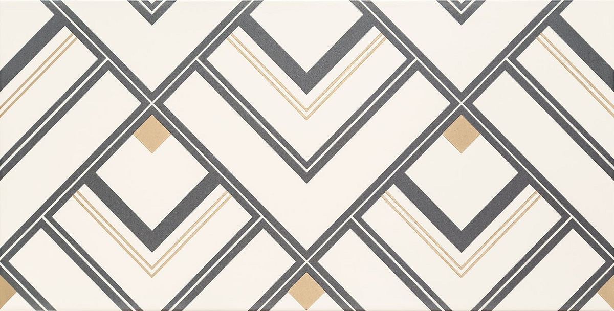 Декоративные элементы Tubadzin D-Bonella White, цвет разноцветный, поверхность глянцевая, прямоугольник, 308x608