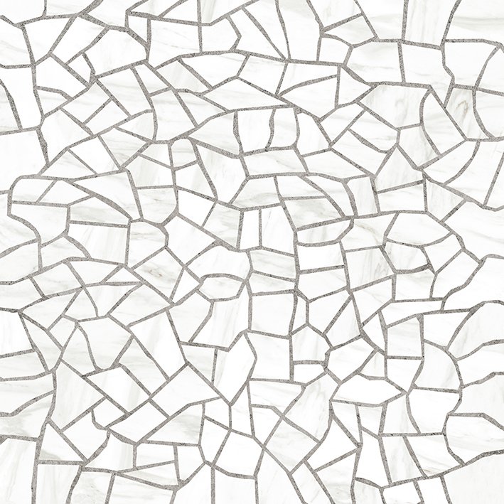 Керамогранит Керамин Барселона 7, цвет белый, поверхность матовая, квадрат, 500x500