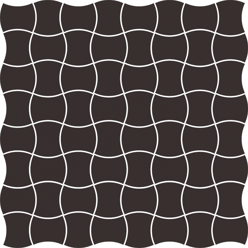 Мозаика Paradyz Modernizm Nero Mozaika Prasowana K.3,6X4,4, цвет чёрный, поверхность матовая, квадрат, 309x309
