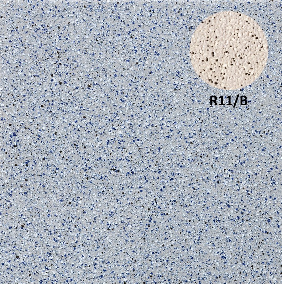 Керамогранит Stroeher Secuton R11/B TS 40 blau 8816, цвет голубой, поверхность структурированная, квадрат, 196x196