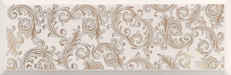 Декоративные элементы Versace Solid Gold Barocco White 265026, цвет белый, поверхность глянцевая, прямоугольник, 200x600