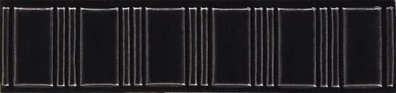Бордюры Grazia Formae Pantheon Ebony PA2, цвет чёрный, поверхность глянцевая, прямоугольник, 65x260