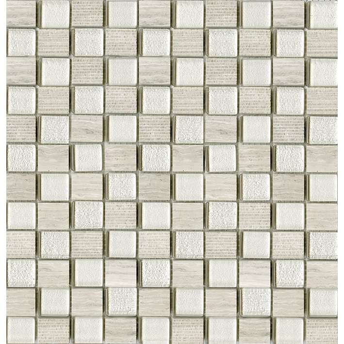 Мозаика L'Antic Colonial Time Texture Silver Wood L241709481, цвет серый, поверхность глянцевая, прямоугольник, 286x296