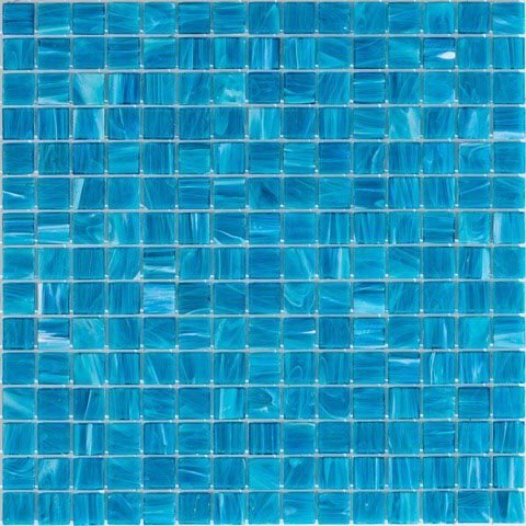 Мозаика Alma Mosaic Stella STN464, цвет синий, поверхность глянцевая, квадрат, 327x327