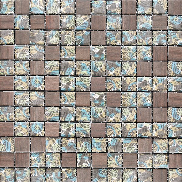 Мозаика Mosavit Graphic Kampala, цвет коричневый, поверхность матовая, квадрат, 316x316