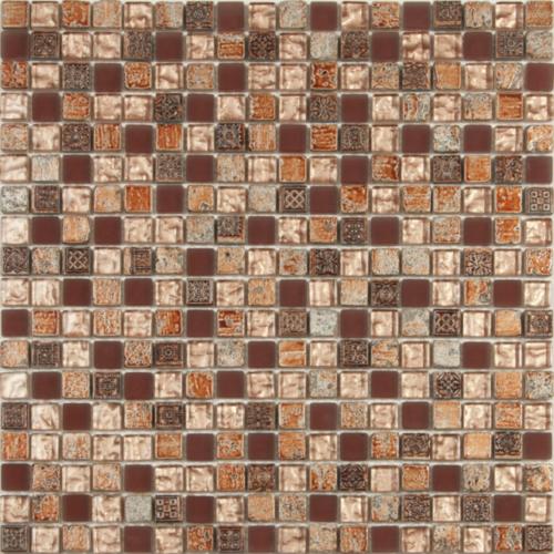 Мозаика NS Mosaic S-819, цвет коричневый, поверхность матовая, квадрат, 305x305
