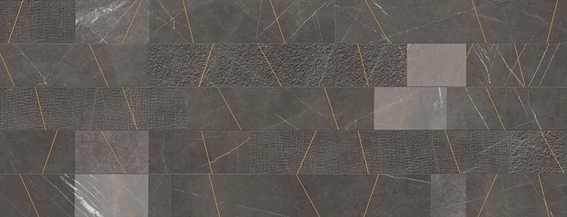Керамогранит Impronta Lux Experience Pietra Grey List Mix Ottone MW02EAMO, цвет бежевый, поверхность матовая лаппатированная структурированная, прямоугольник, 200x1200
