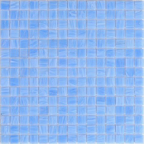 Мозаика Alma Mosaic Stella STM22, цвет голубой, поверхность глянцевая, квадрат, 327x327