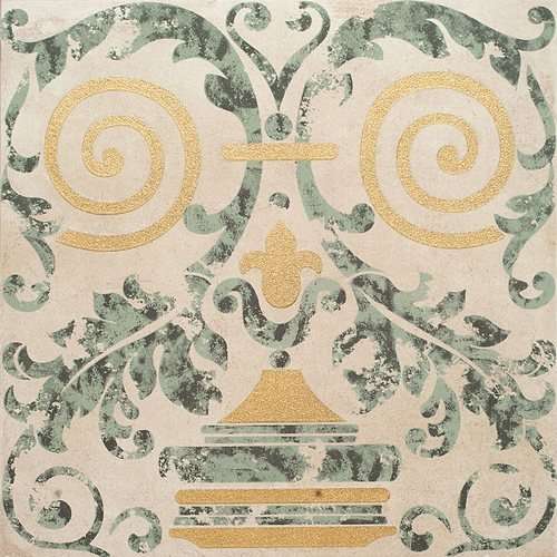 Декоративные элементы Arkadia Ornamenti Bc Verde Mod. Oro E, цвет бежевый, поверхность матовая, квадрат, 300x300