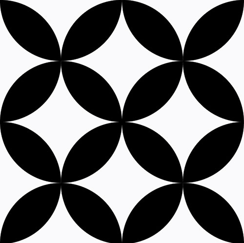 Декоративные элементы Vallelunga Colibri Nero Dec B3 6000270, цвет чёрно-белый, поверхность матовая, квадрат, 125x125