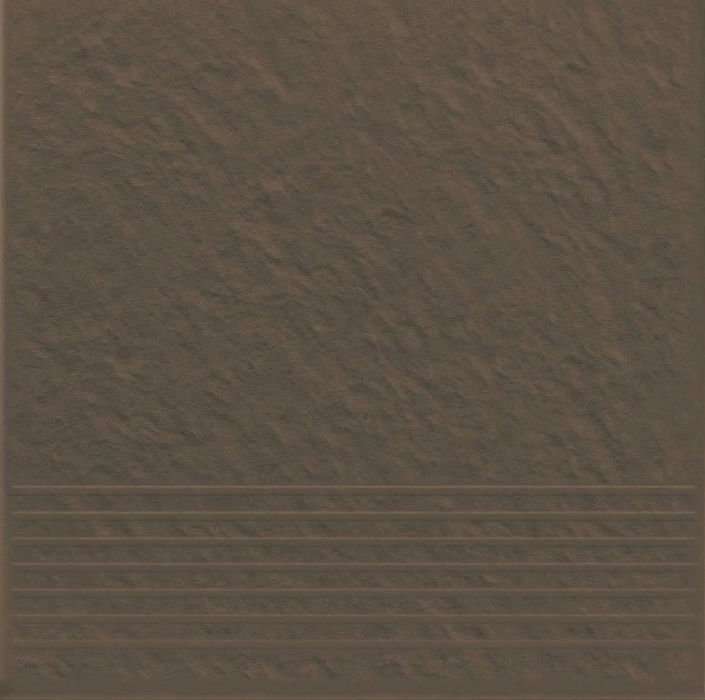 Ступени Opoczno Simple Brown Stopnica Prosta Strukturalny 3-D, цвет коричневый, поверхность структурированная, квадрат, 300x300
