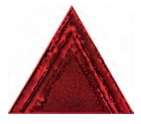 Декоративные элементы Petracers Triangolo Lui Rosso, цвет красный, поверхность глянцевая, квадрат, 170x170