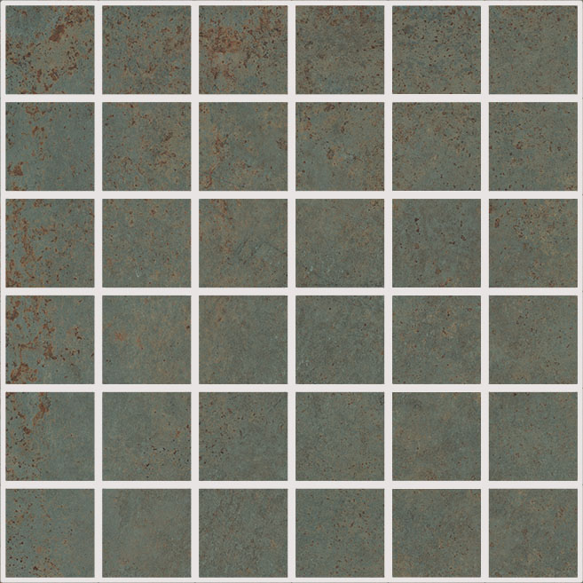 Мозаика Cerdomus Reforge Mosaico Copper Matt 97212, цвет зелёный, поверхность матовая, квадрат, 300x300