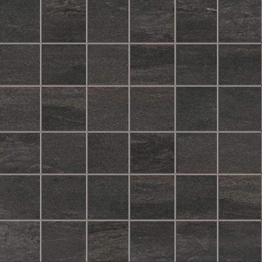 Мозаика Ergon Stone Project Mosaico Falda Black Naturale E1EV, цвет чёрный, поверхность натуральная, квадрат, 300x300