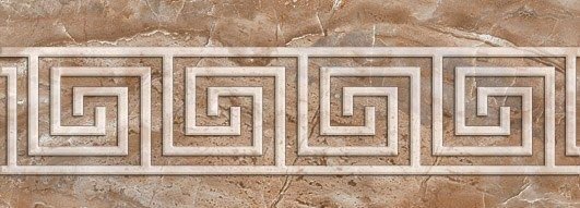 Бордюры Нефрит керамика Гермес 13-01-1-24-43-15-100-1, цвет коричневый, поверхность глянцевая, прямоугольник, 250x100