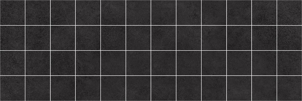Мозаика Laparet Alabama Декор мозаичный чёрный MM60062, цвет чёрный, поверхность матовая, прямоугольник, 200x600