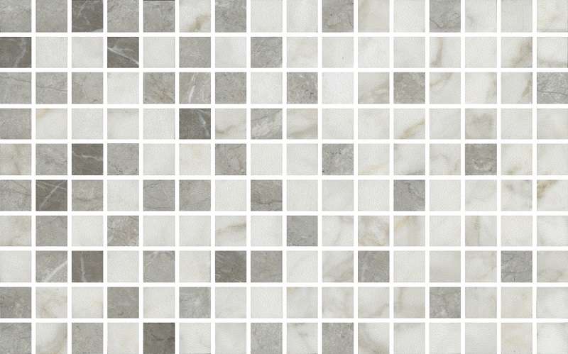Декоративные элементы Kerama Marazzi Кантата 1 мозаичный микс глянцевый MM6433, цвет серый, поверхность глянцевая, прямоугольник, 250x400