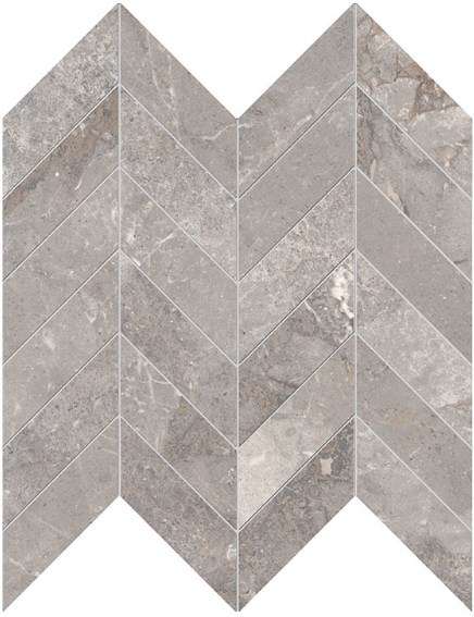 Мозаика Edimax Golden Age Mosaico Schevron Grey, цвет серый, поверхность матовая, квадрат, 300x310