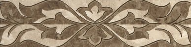 Бордюры Gracia Ceramica Saloni brown border 02, цвет бежевый, поверхность глянцевая, прямоугольник, 75x300
