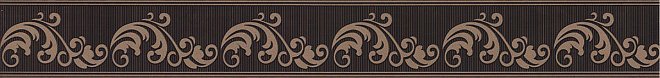 Бордюры Kerama Marazzi Бордюр Версаль обрезной AD\B398\11129R, цвет коричневый, поверхность глянцевая, прямоугольник, 72x600