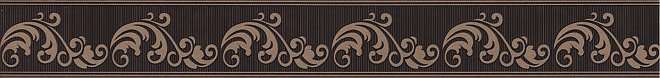 Бордюры Kerama Marazzi Бордюр Версаль обрезной AD\B398\11129R, цвет коричневый, поверхность глянцевая, прямоугольник, 72x600