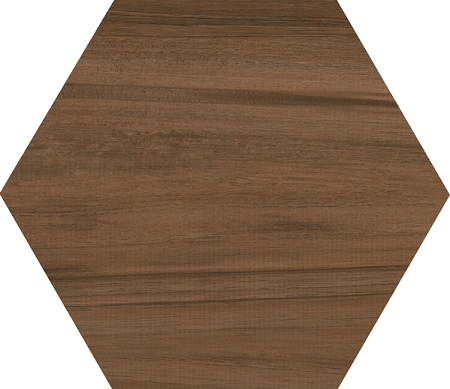 Керамогранит Vives Belice Hexagono Noce, цвет коричневый, поверхность матовая, шестиугольник, 519x599