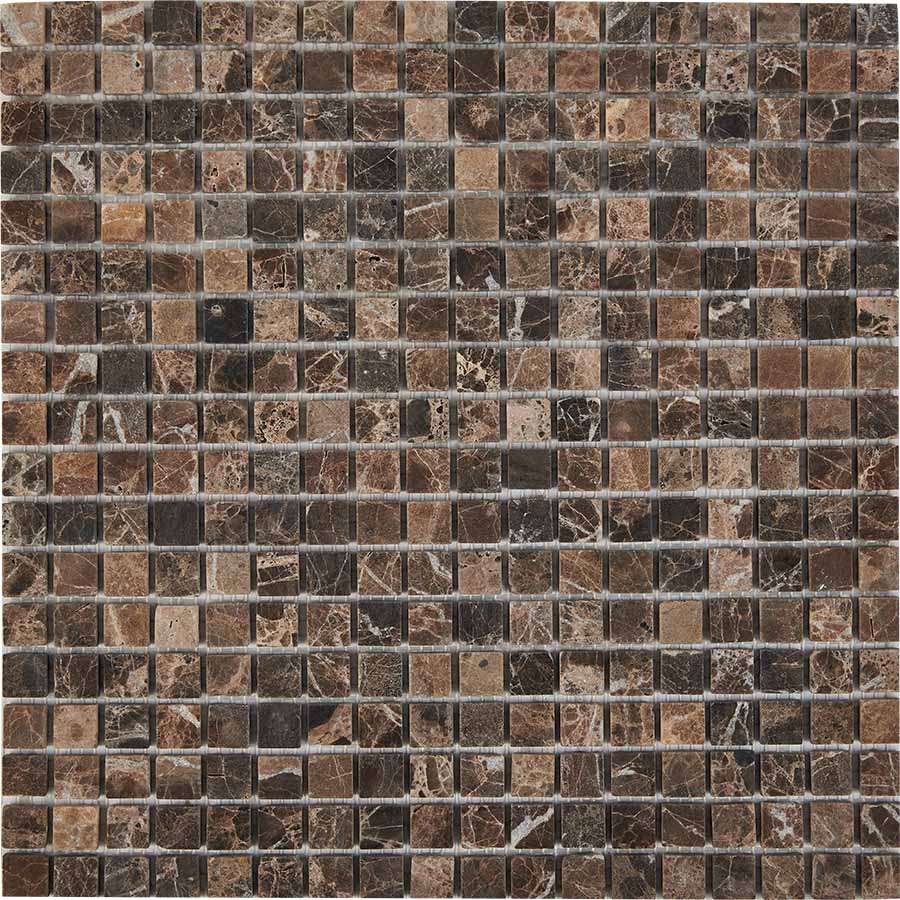 Мозаика Pixel Mosaic PIX219 Мрамор (15x15 мм), цвет коричневый, поверхность матовая, квадрат, 305x305