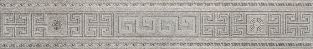 Бордюры Versace Greek Fascia Grigio 261122, цвет серый, поверхность матовая, прямоугольник, 125x800