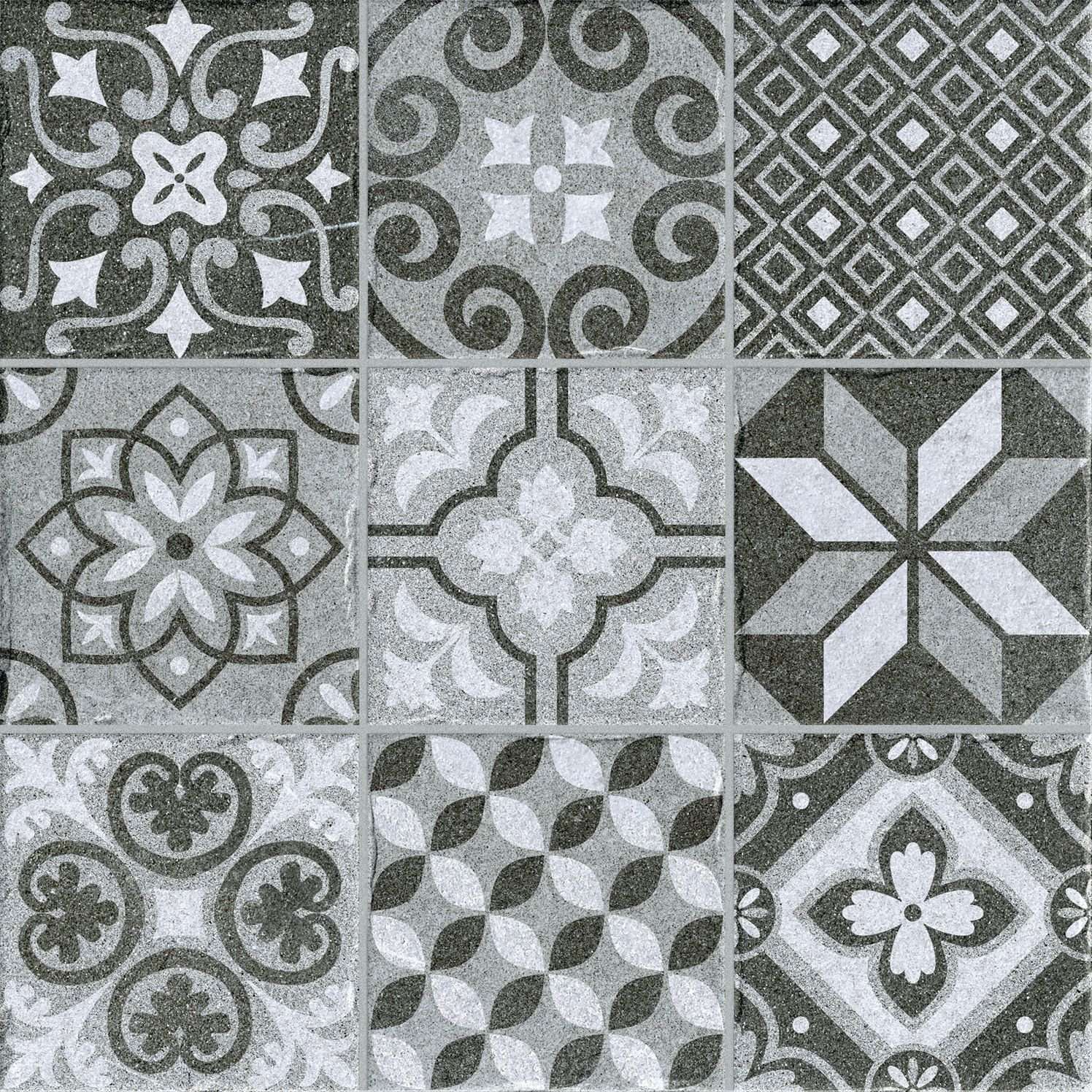 Декоративные элементы Codicer Dolomite Decor Grey, цвет серый, поверхность матовая, квадрат, 500x500
